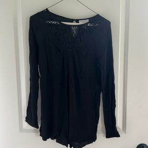 Black maternity long sleeved blouse